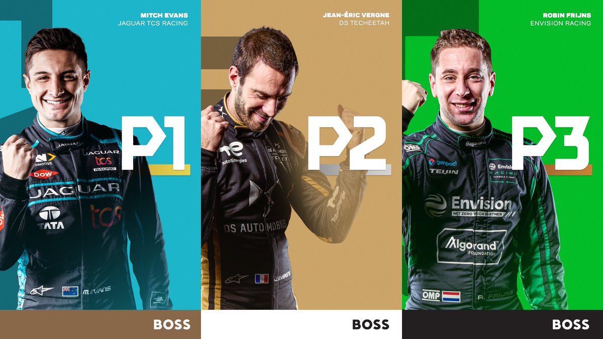 It's a DOUBLE SWEEP in Rome for @mitchevans_ 👏

He's joined on the podium by @JeanEricVergne and @RFrijns! 🏆

🇮🇹 2022 #RomeEPrix | #THISISBOSS @HUGOBOSS