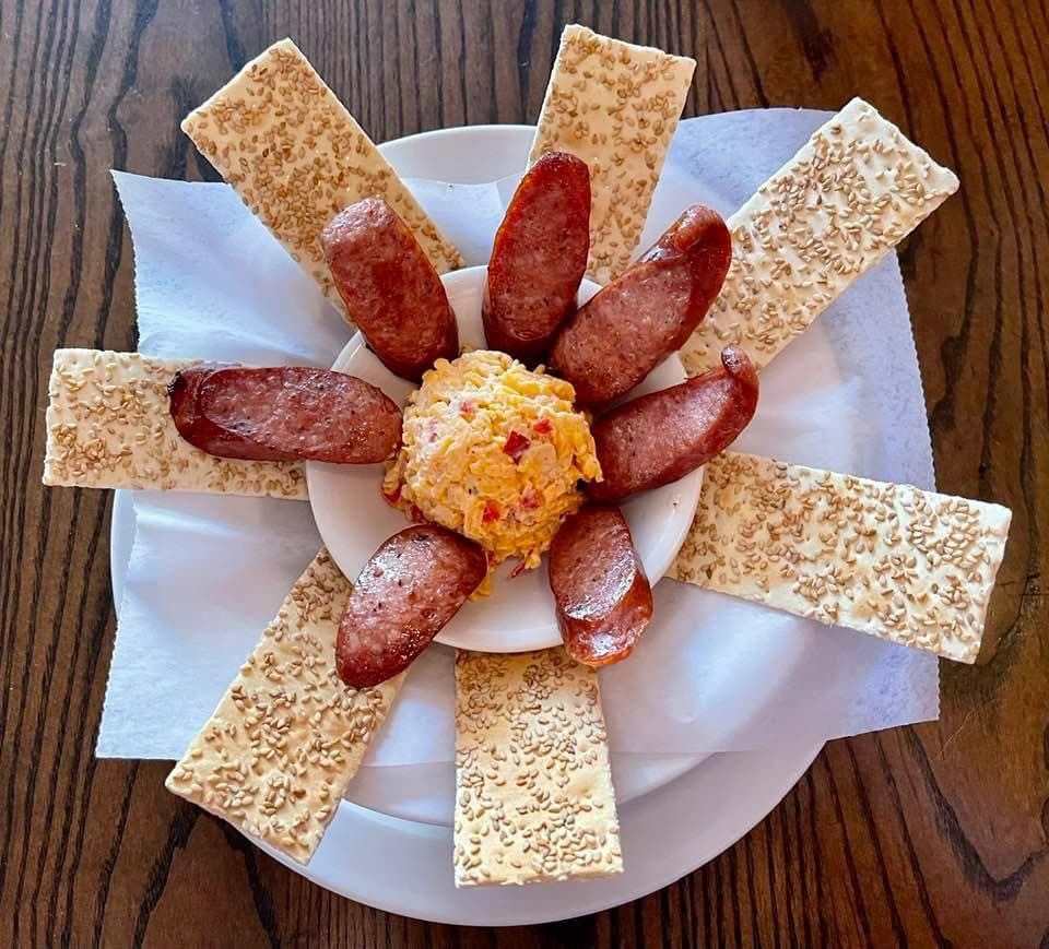 TinKitchenBBQ's tweet photo. It’s the final day of the Masters Weekend ⛳️!  Come watch with some of our delicious Pimiento Cheese.  

#tinkitchenbbq #kcbbq #visitwestonmo  #seeyouinweston #downtownweston #westonmissouri #westonproud #teamtk #tkproud #bbqribs https://t.co/4pnixJwxAy