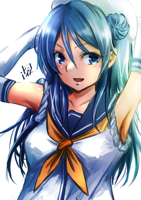 #艦これ版深夜の真剣お絵描き60分一本勝負
#艦これ版真剣お絵描き60分一本勝負_20220410

#浦風「うちに任しとき!」 