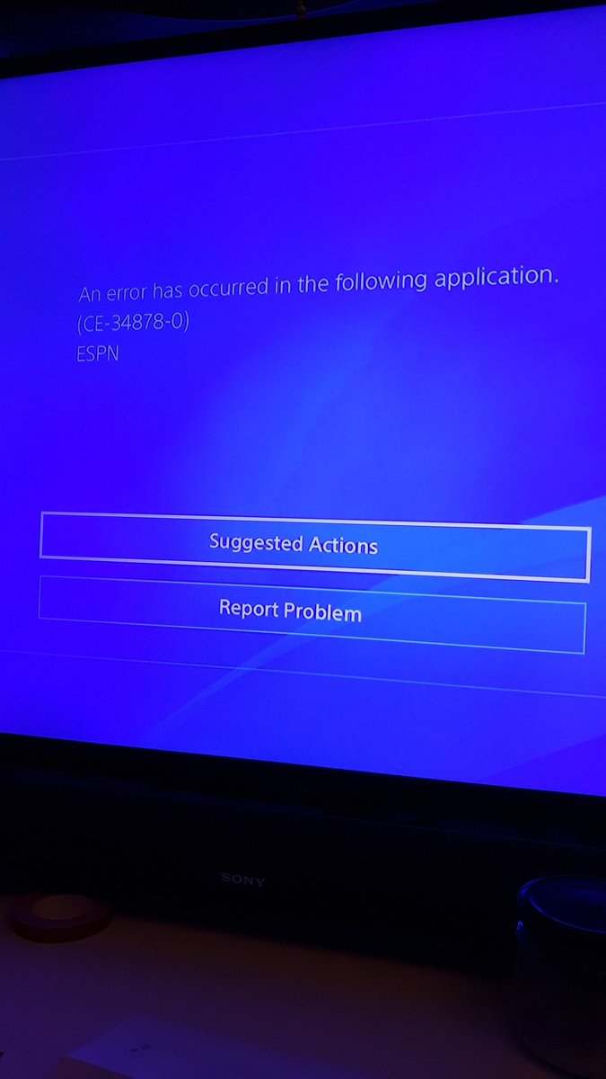 VRCarter10's tweet photo. @espn app crashed my playstation. Good job guys! https://t.co/CZUk2Z2x0N