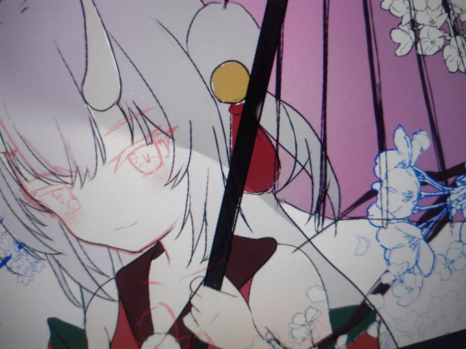 ヘッダーに使えるようなお嬢描いてます(^ω^) 