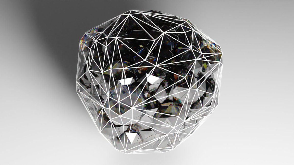 geometry nodes study 11 - convex hull and refraction #geometrynodes #blender #generativeart #creativecoding