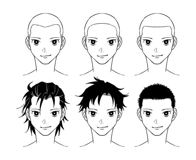 生え際のかたちとか 髪型とか 