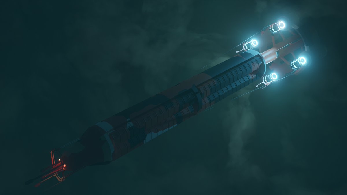 JacquesDiringer's tweet photo. Working on a new demo ship for my future #b3d material pack! Looks like it will be an ion drive freighter.
#Blender3d #spaceship #hardsurface https://t.co/JCU1o3kVrP