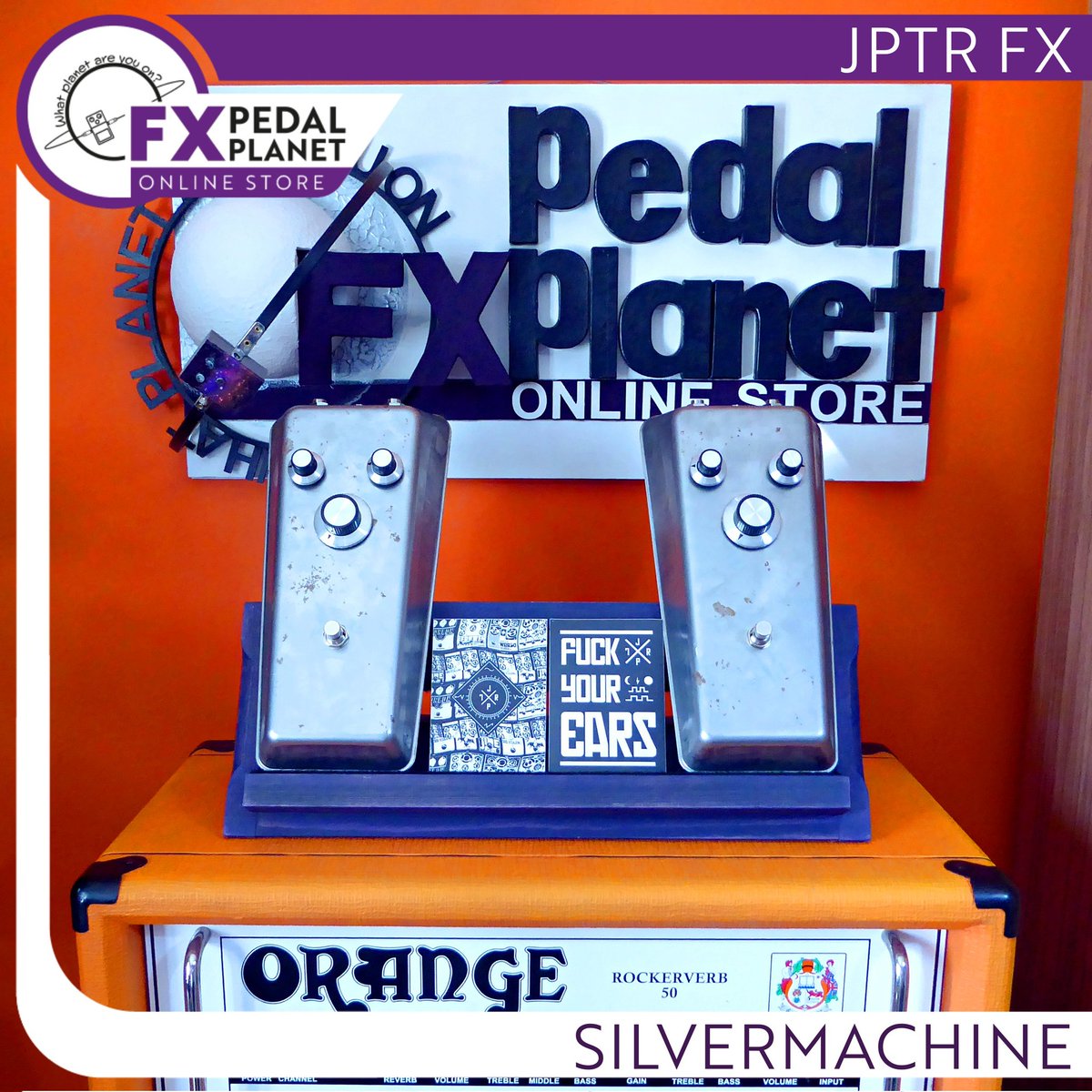 fxpedalplanet's tweet photo. Two JPTR FX being tested before they are shipped to their new owners.

#fxpedalplanet #fxpedalplanetonlinestore #fxpedalplanetcommunity #whatplanetareyouon #keepitpositive #keepitpedals

#jptrfx #jptrfxsilvermachine #fuzzpedal #fuckyourears
#orangeamps

#handmadepedals https://t.co/8xqHWUbK4b