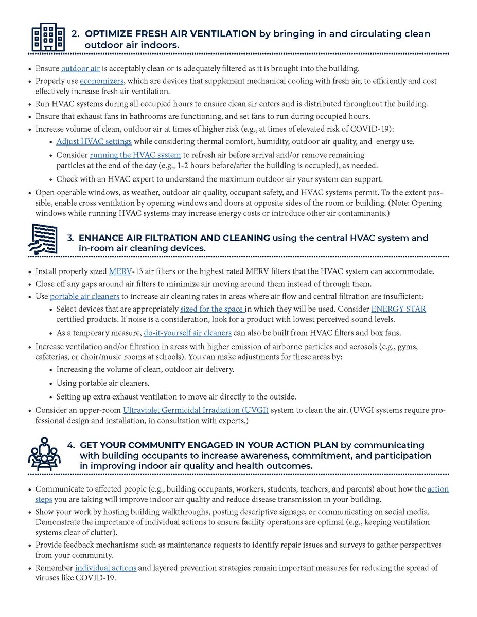 Vaccination is a crucial part of ending the pandemic, but it's not enough on its own. Controlling COVID-19 means cleaning the air.

The US Government's Clean Air in Buildings Challenge is a good model for what needs to be done.
epa.gov/system/files/d…