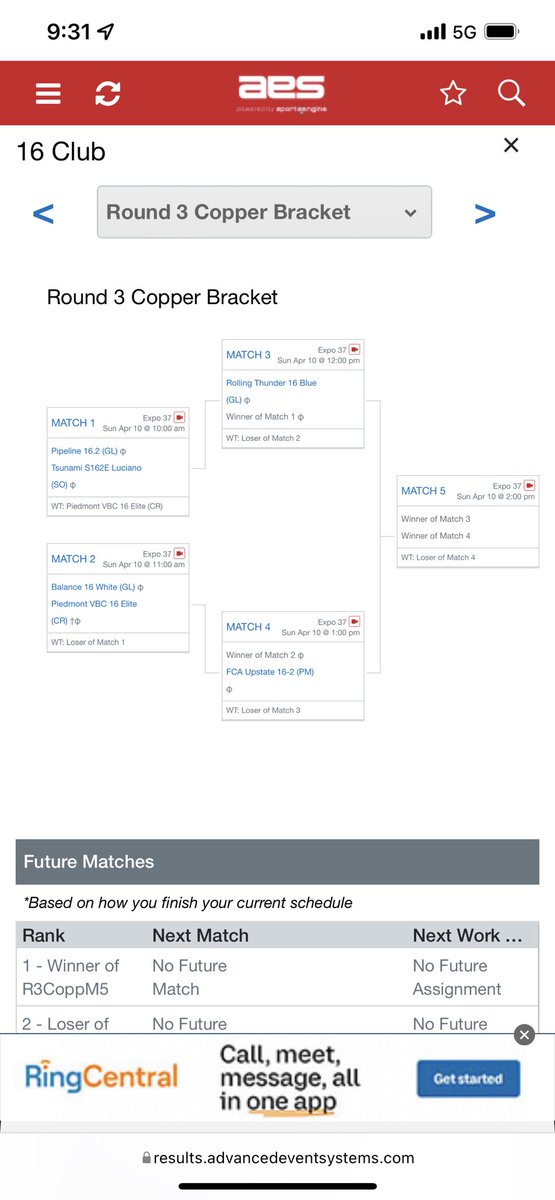 Come watch me play at court 37 at the JVA world challenge! We are competing for the copper championship! <a href="/NCSACoachSue/">Coach Sue Webber</a> <a href="/NCSAVB_Ward/">Brandiss Ward</a> <a href="/NCSACoachHolt/">Jason Holt</a> <a href="/NCSA_Volleyball/">NCSA_Volleyball</a>