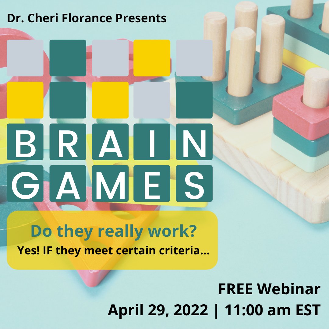 BrainDr's tweet image. Educational games &amp;amp; toys are a billion-dollar industry! There are 2.2M+ apps in the App Store, and roughly 8.5% are designated as educational. Do Brain Games Really Work? Yes! If they meet certain criteria. Join my FREE webinar to learn more conta.cc/3NZH8hR #braingames