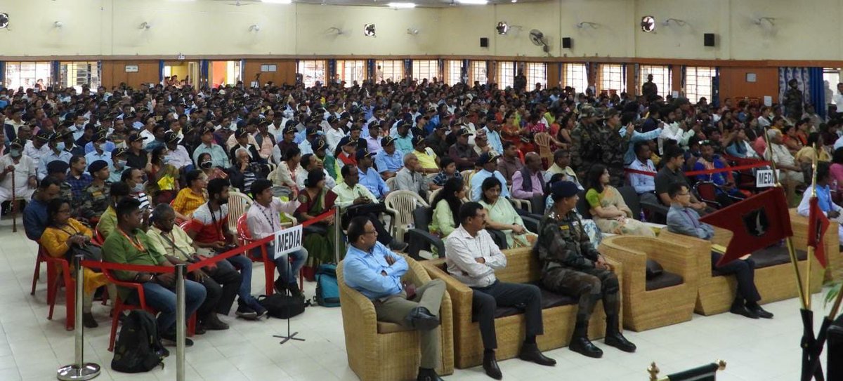 trishakticorps's tweet photo. #ExServicemen rally for districts of #Jalpaiguri #Coochbehar &amp; #Alipurduar organised at Binnaguri Military Station. Grievances addressed by Military &amp; State administration officials. About 6000 #ExServicemen, #VeerNaris &amp; Next of kin attended.
@adgpi 
@easterncomd https://t.co/twRW3foNP3