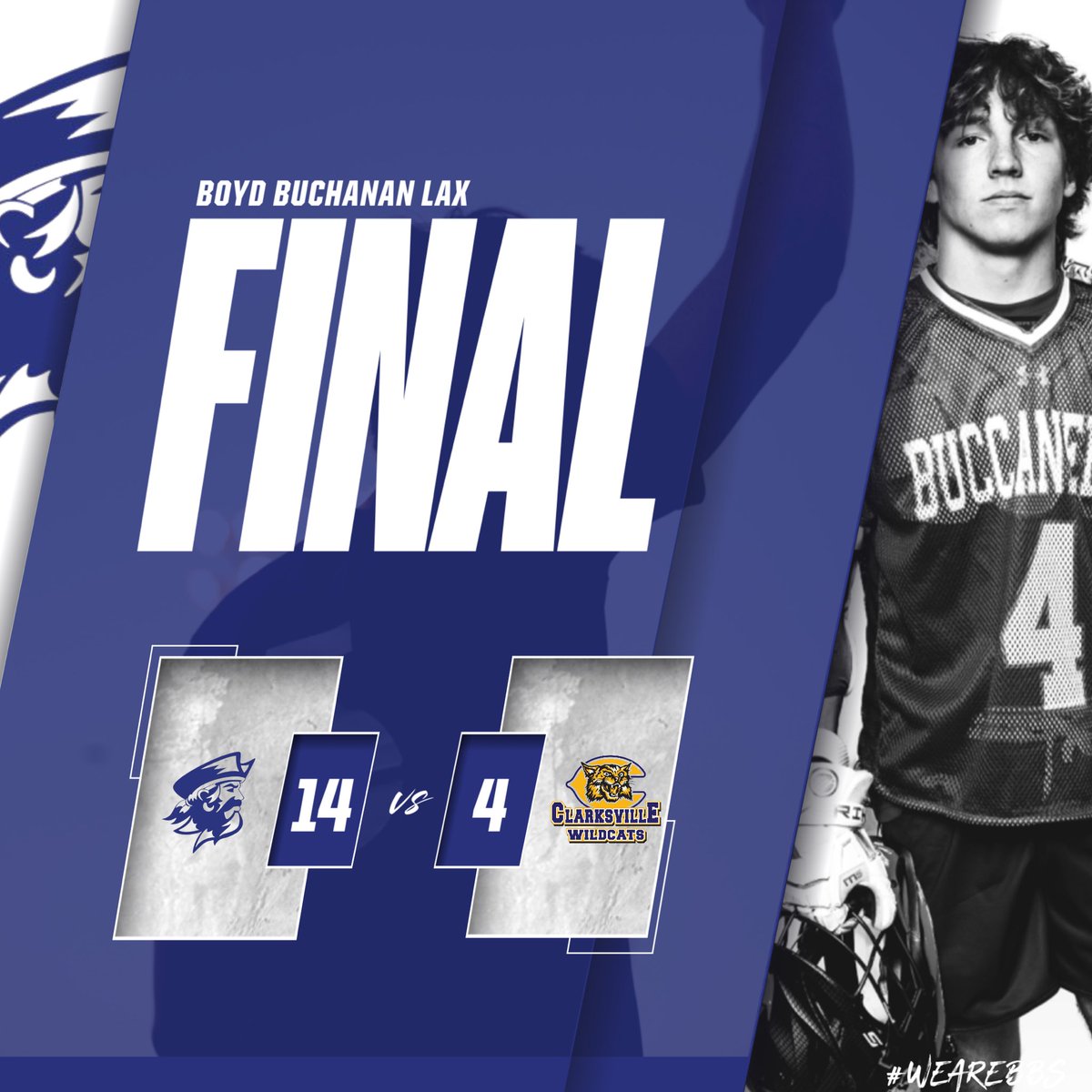 Last Night the Bucs LAX team kept up their winning ways with a 14-4 victory! #weareBBS