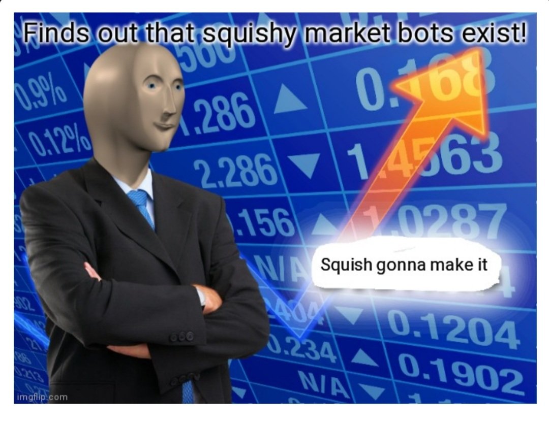 RedfireCapital's tweet photo. Since i use squishy marketbots i"m making ETH instead of losing it! #SquishyBotMemes @SquishySquadNFT https://t.co/XLz5AkOm6n