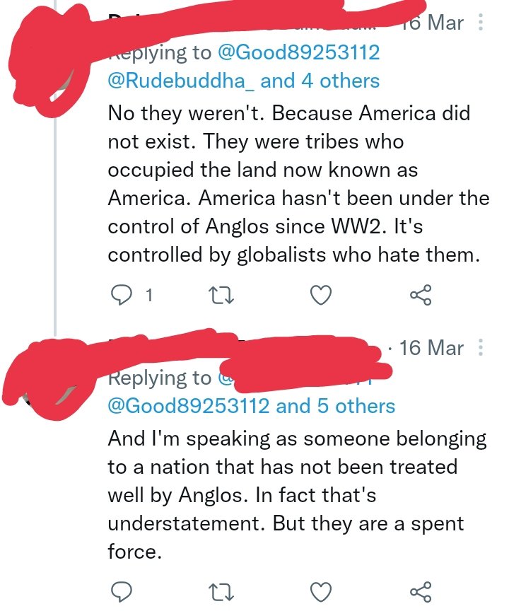 Good89253112's tweet photo. Gore C₹isti@ns are the worse  they can even justify native American genocide by saying " so what we kill  now they run casinos on free land" like bruh it was their land at the first place .
No matter what the country they are all United in thoughts https://t.co/W8pygnUWNh