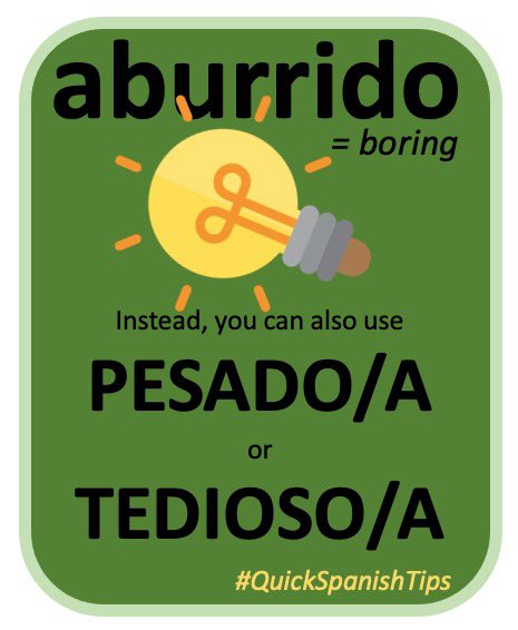 misterjgarcia's tweet photo. DIVERTIDO vs ABURRIDO #QuickSpanishTips https://t.co/V3zrjYCyPP