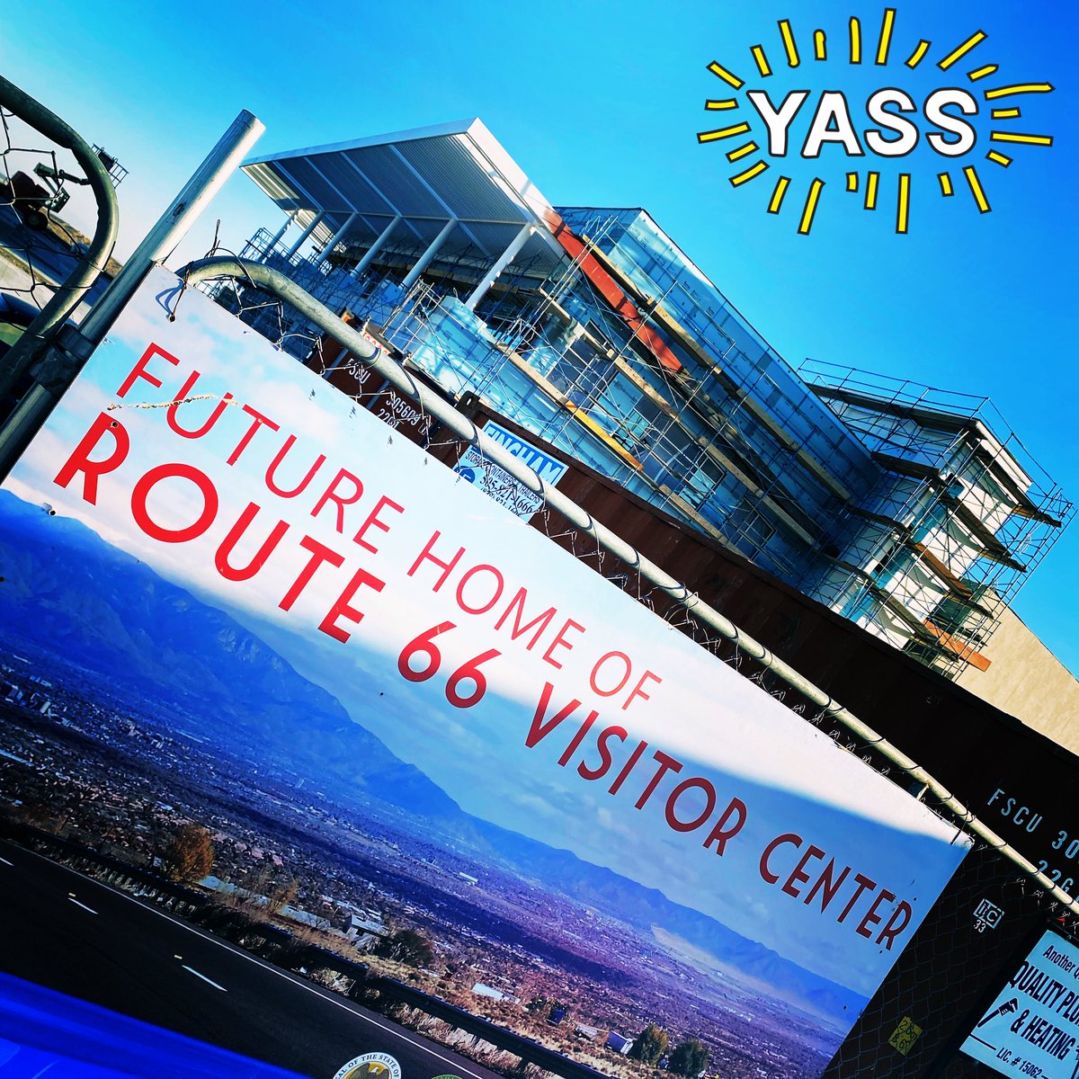 Route66Abq's tweet photo. This was the sign that stood at the site since 2016, now you can see the building blossoming behind it! Time to get excited!!! #route66abq #route66 #route66roadtrip #eventcenter #carshow #car #driveinmovie #taproom #neonsignage #outdooramphitheater #livemusic #weddingvenue https://t.co/xC2r4Ja4mi