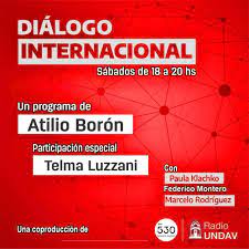 DIÁLOGO INTERNACIONAL, un programa que pasa revista a los grandes sucesos del escenario mundial. Aquí podés escuchar íntegramente el programa emitido ayer sábado 9, con entrevistas a Ernesto Villegas s/Vzla, Dardo Scavino s/Francia, Alina Duarte s/México
ar.radiocut.fm/radiostation/m…