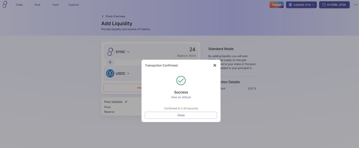 LeisaReis902's tweet photo. I suggest everybody to using this platform
Discord：https://t.co/DxopWUXxzS
#L222 #zkSync #Layer2 #ZKRollup #testnet #Ethereum #DeFi @syncswap https://t.co/horleXTTj6