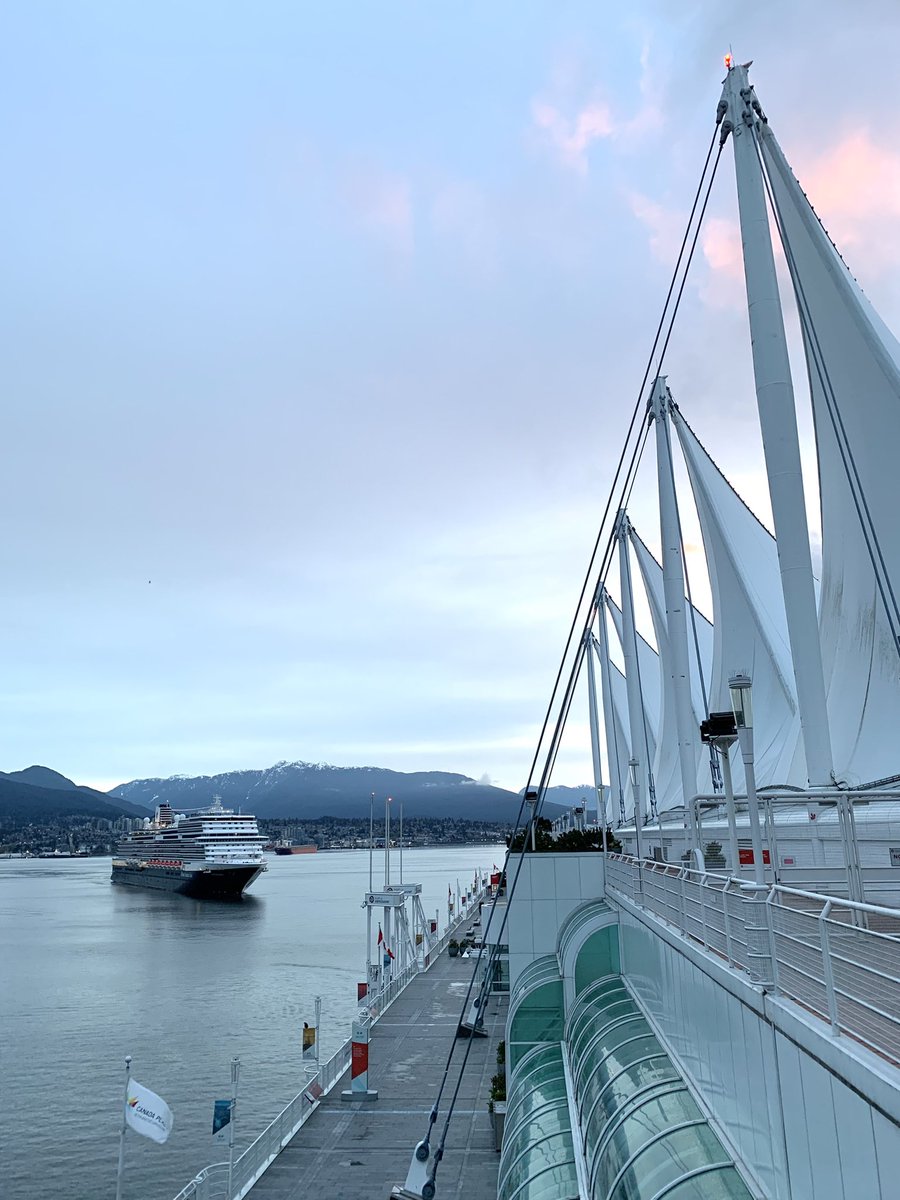 howtotravelbest's tweet photo. *Live* - on location.
Such a pleasure to personally welcome ms Koningsdam into her new (& long awaited) home port of #Vancouver this morn. A treat!
#cruiselife #travel #returntocruise #HollandAmerica #Koningsdam #OCanada #VanCity #CanadaPlace #travelmatters #HowToTravelBest https://t.co/Q46UUH18kB