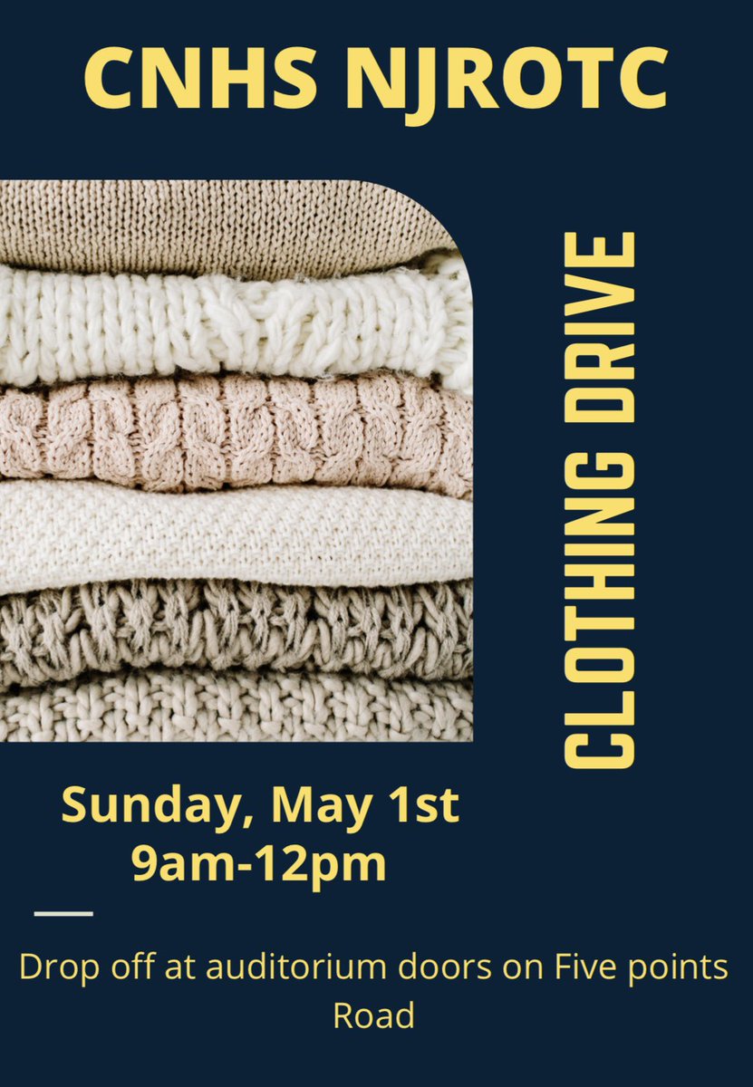 Start cleaning out those closets!! Our spring clothing drive is coming up soon….see you there!!