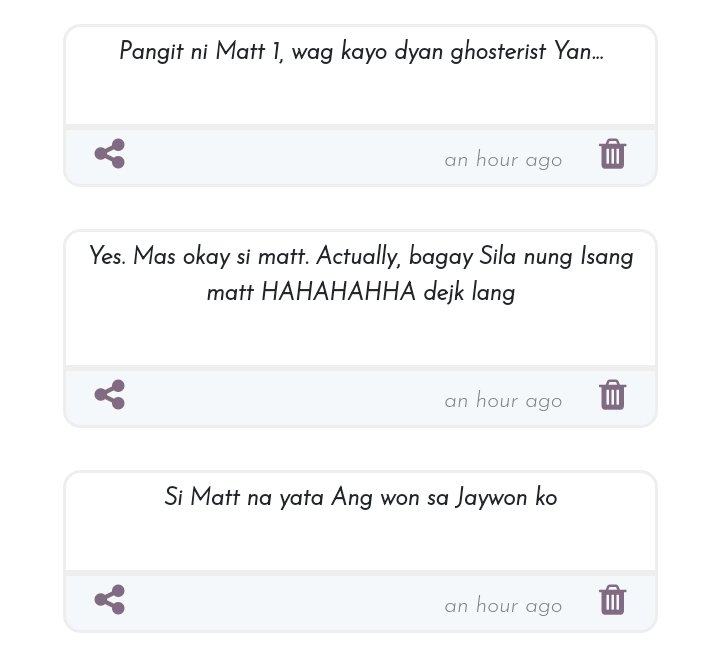 felineyjwon's tweet photo. - Ayy bet kita, want mo maging friends?
- SUPPORT MATTxMATT #MaMa #TtTt #MattMatt #Matt²
- Gora, I'm making benta po kay Matt. https://t.co/VvZPS5brUn