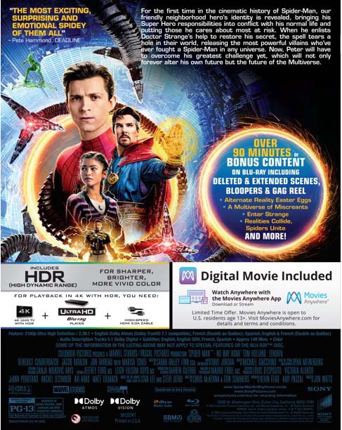 hdreport's tweet photo. It's a bit of a surprise pre-orders of the Walmart Exclusive 4k Blu-ray edition of Spider-Man: No Way Home has not been sold out. Check on Walmart ($27.96) https://t.co/mye40lhLdU
#SpiderManNoWayHome #SpiderMan #exclusives #physicalmedia #packagedmedia #Marvel #4kbluray @Walmart https://t.co/bYSMCtnrKy