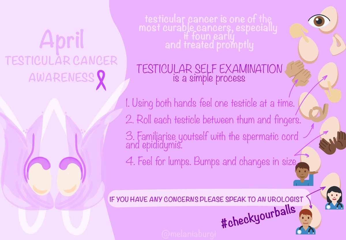 April is Testicular Cancer Awareness month. Early detection si the key! 🟣🟣
#UroSoMe #checkyourballs