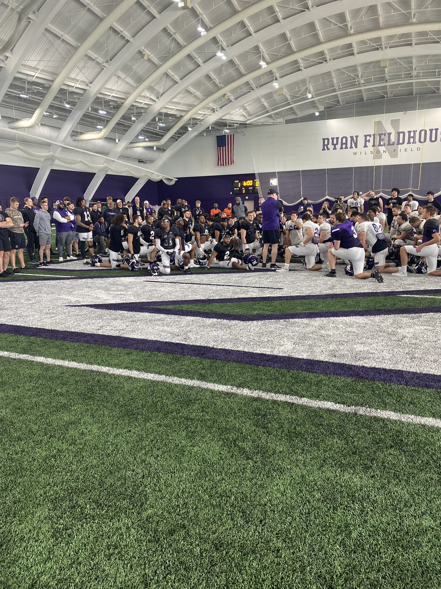 Thank you <a href="/NUFBFamily/">Northwestern Football</a> for the great visit, and thank you to @JamarMorrisNU for showing us the awesome facilities! Speacial thank you to <a href="/CatsCoachRiley/">Andrew Riley 🏈</a> and <a href="/CoachAmara/">Ebrahim “Speedy” Amara</a> for coming along! <a href="/coachfitz51/">Pat Fitzgerald</a> <a href="/Coach_McGarigle/">Tim McGarigle</a> <a href="/VeronaWildcatFB/">Verona Area Wildcat Football</a> #GoCats