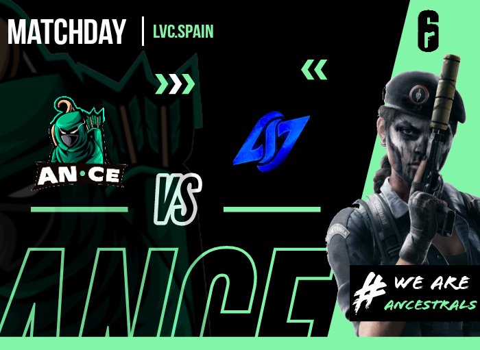 Anceest's tweet photo. [ #MATCHDAY ] R6 🎮

🏆 #LVC_Spain 
⏰ 17:00 
🆚 #RIOT 

A por los 3 puntos !!! #WeAreAncestrals🏹 https://t.co/aUIFGhUgJf