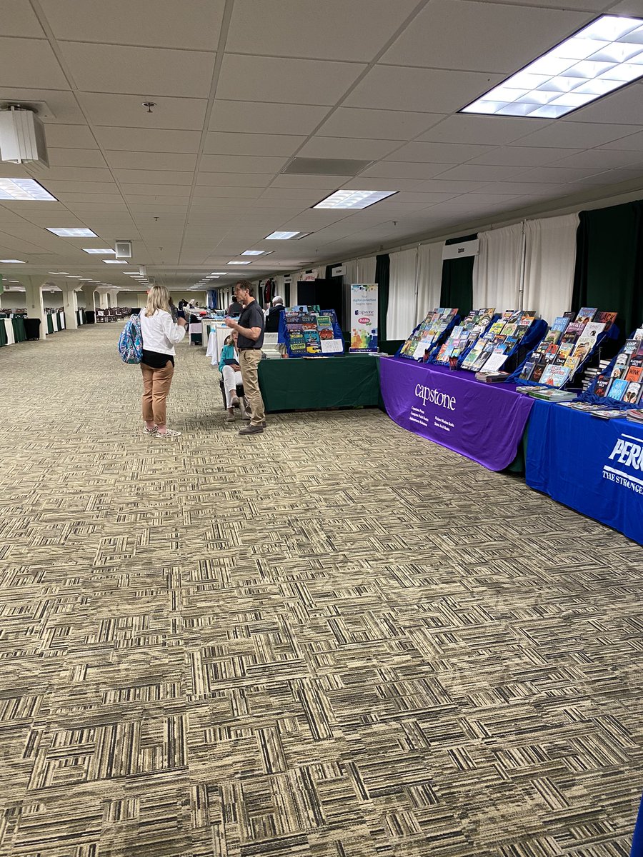 MASLOnline's tweet photo. Exhibit Hall is taking shape as vendors arrive! We also have more books popping up in the Story Swap! Grand opening of Exhibit Hall and Conference Store happens at 11 AM - we’ll see you there! 😃 #maslsc https://t.co/Dz0e5y1VW7
