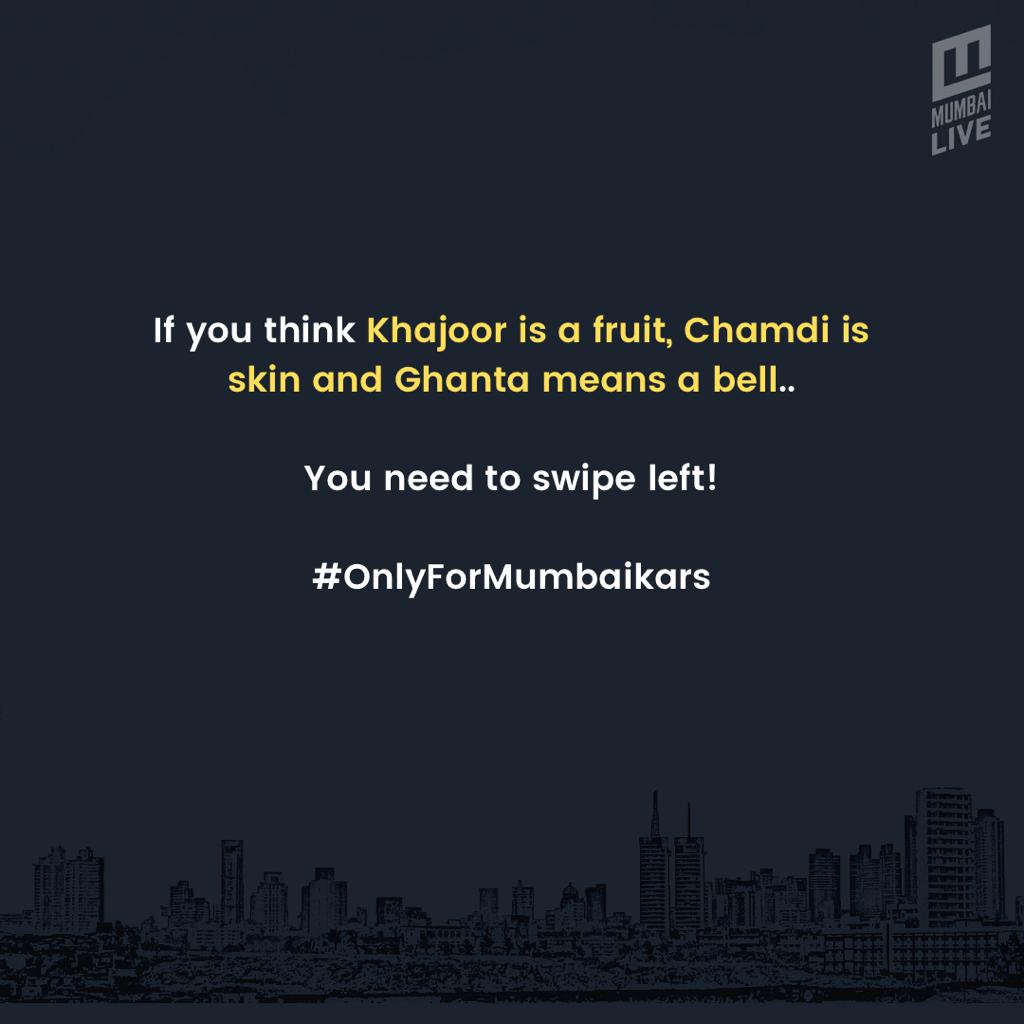 MumbaiLiveNews's tweet photo. Mumbaikars have their own language! Sahi bola na public?

Tell us what Mumbai words surprise you with their unique meanings! https://t.co/IO4L1AJ5nG