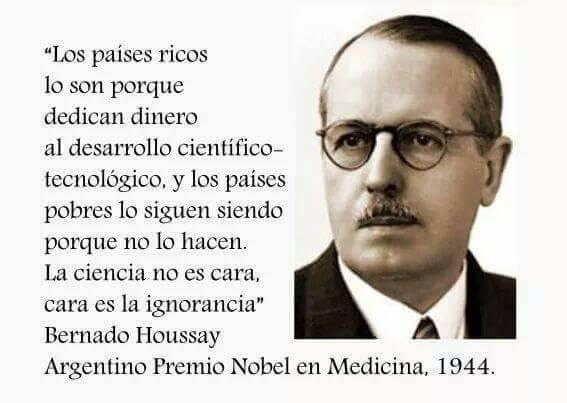 Hoy es el Día del Investigador Científico 🔬🧑‍🔬👩‍🔬

Recordamos el natalicio 135º del 𝐃𝐨𝐜𝐭𝐨𝐫 𝐁𝐞𝐫𝐧𝐚𝐫𝐝𝐨 𝐇𝐨𝐮𝐬𝐬𝐚𝐲 (1887-1971), #PremioNobel de Medicina y Fisiología y cofundador del #CONICET🇦🇷

Invertir en educación, CIENCIA Y TECNOLOGÍA es la clave para el cambio