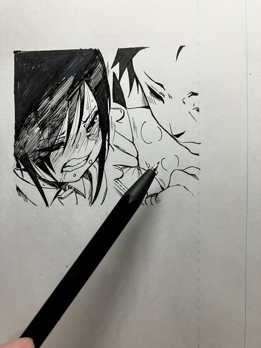 デジタルでペン入れするから完全に無駄だけど楽しい 