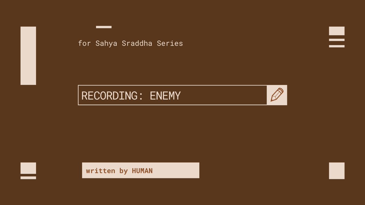 bermalini's tweet photo. ㅤ
ㅤ
ㅤㅤㅤRekaman spesial
ㅤㅤㅤENEMY
ㅤㅤㅤOST. Sahya Sraddha series
ㅤㅤㅤ————————————
ㅤ
ㅤ https://t.co/UyFRJo3diq