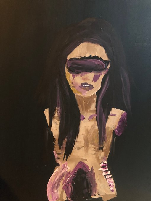 Altered state of mind self-portrait #acrylicpainting https://t.co/Tx6rUTzJt6<a href="/tag/acrylicpainting"class="tags">#acrylicpainting</a>