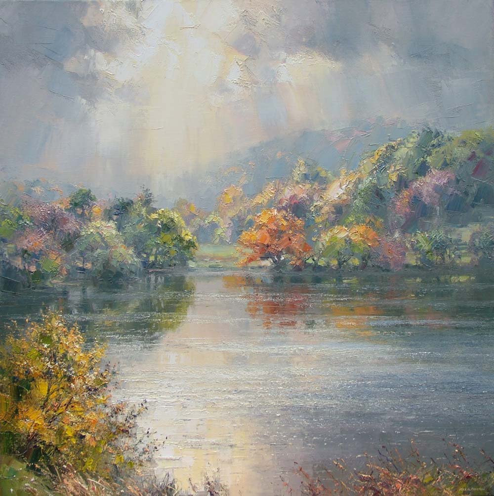 beckstonesart's tweet photo. Rex Preston has been painting 'en plein air' in the Lakes again &amp; just delivered these gorgeous new paintings, just look at how he's captured the light #loughrigg #buttermere #clappersgate #cumbria #lakedistrict #lakedistrictnationalpark #artgallery #oilpaintings https://t.co/2yRiWNeej6