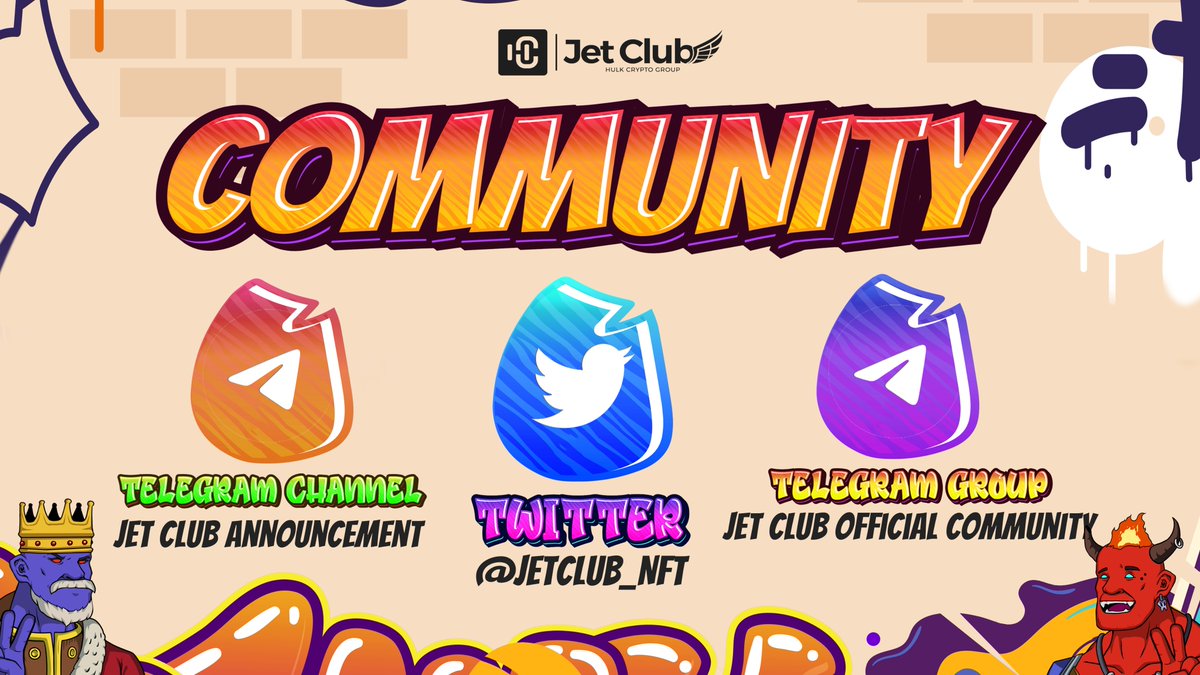 JetClub_NFT's tweet photo. I can't believe how long when the idea of this project came up. We have come a long way since then. 🌝

✅ Twitter: @JetClub_NFT 
✅ Telegram Channel: https://t.co/UnWv6Dv8Ny
✅ Telegram Group:https://t.co/RlYQjMnxzH

🚀 Let's go with us all my dudes. https://t.co/AcWjcJwyZ3