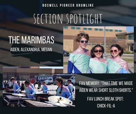 Nine Days…
9 Days… till Dayton! 

Section Spotlight: Marimbas
#thewaitingroom #foremily #bpd2022 
<a href="/boswellhs/">Boswell High School</a> <a href="/BoswellBandGold/">Boswell Band of Gold</a> <a href="/BoswellDrumline/">Boswell Drumline</a> <a href="/WaysideBands/">Wayside MS Bands</a> <a href="/CreekviewMSBand/">Creekview MS Band</a>