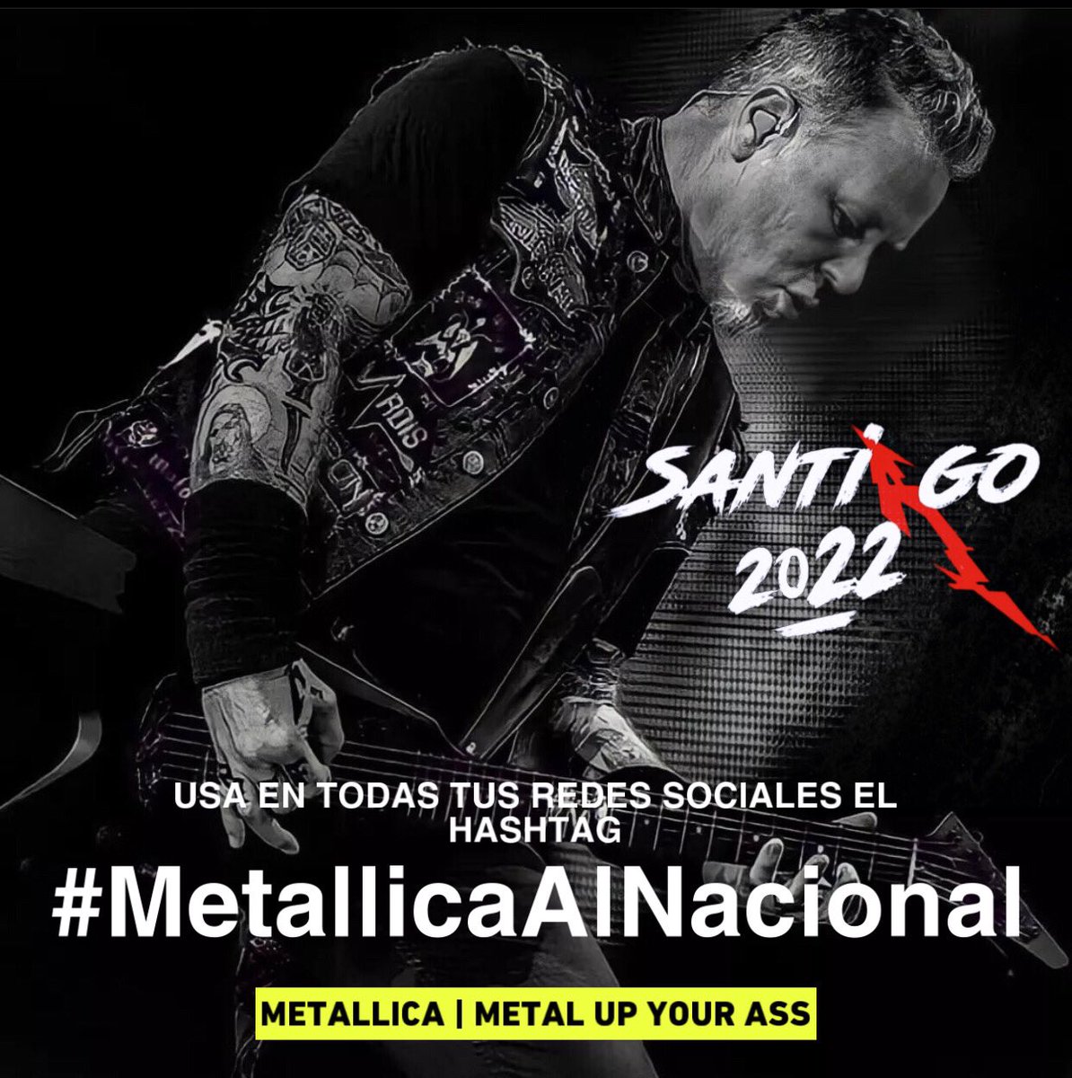 Tanta espera!!! más de dos años esperando a <a href="/Metallica/">Metallica</a> en nuestro país y su presentación en el #EstadioNacional que este la posibilidad que se cancele por no tener el recinto habilitado.
Utiliza tus RRSS el hashtag #MetallicaAlNacional .
#Metallica #METALLICAMetalUpYourAss🗡🚽
