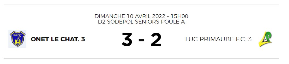 RESULTAT SENIORS D2 AVEYRON