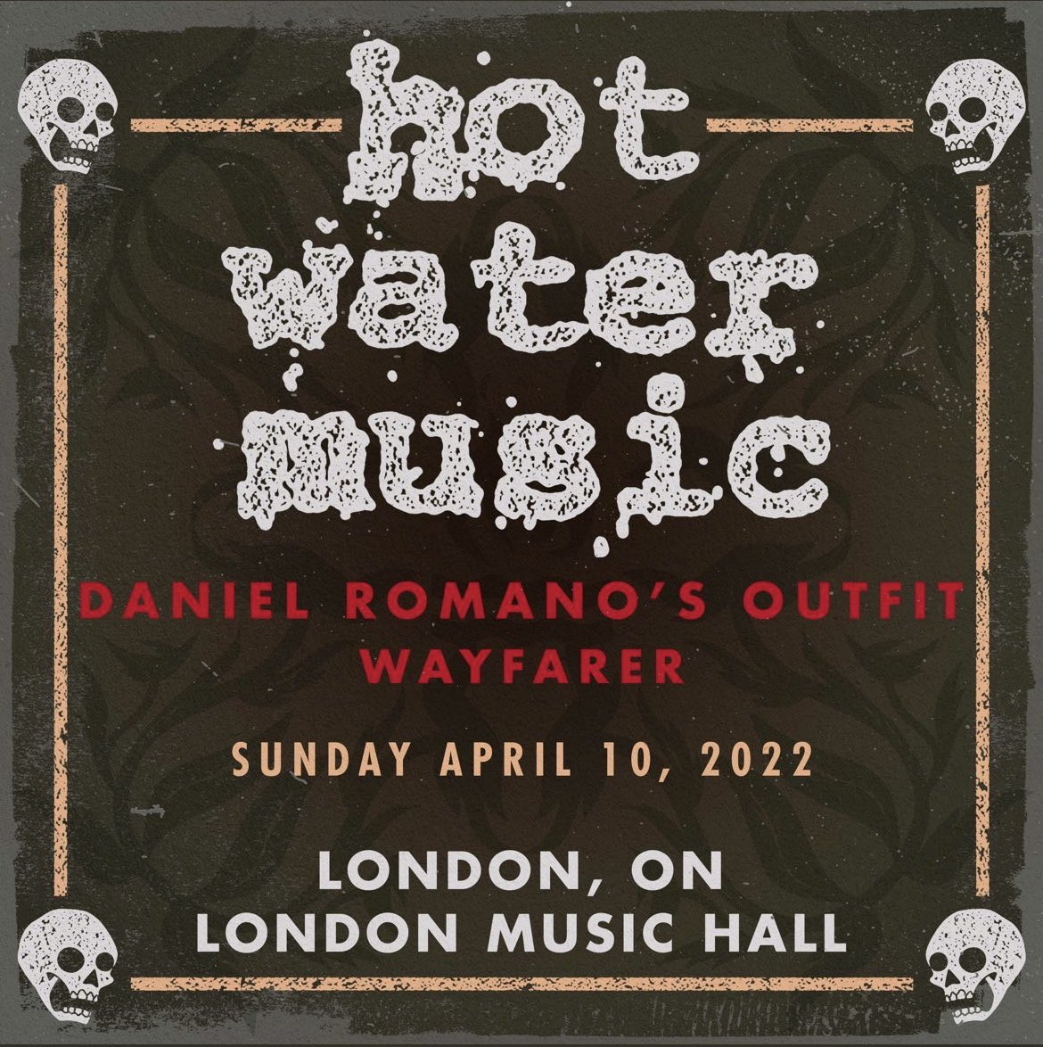 LONDON TONIGHT The great @HotWaterMusic, @TheDanielRomano and us. We’re on at 8 sharp. Ticket links and details in our bio. See you there