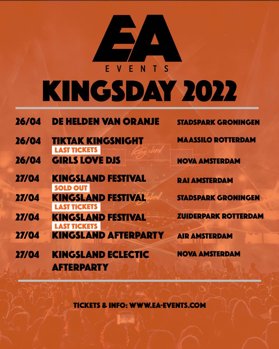 EA_EVENTS's tweet photo. KINGSDAY, weβre READY! #EA #EAEVENTS π³π±π https://t.co/CjIwgbBbfH