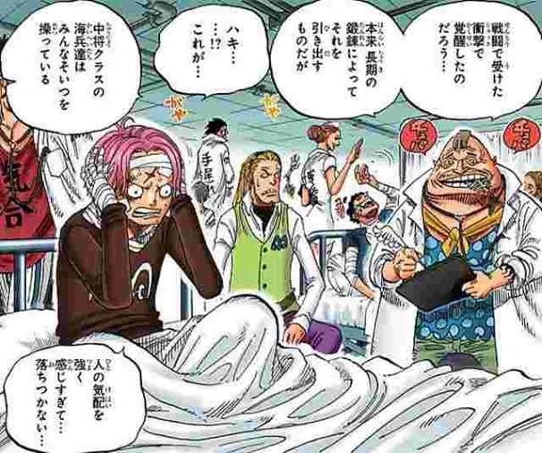 Oneちゃん ワンピース考察 しれっと能力者が覚醒する条件を話してますね ルフィはカタクリ戦で 見聞色 が高レベルになり 兎丼では武装色の上のレベルの 流桜 を身につけた そしてカイドウ戦で 覇王色 を纏えるようになった 四皇レベルまで強くならないと