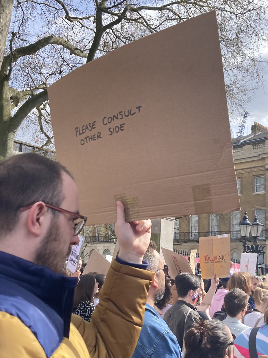 Forgot to take pictures at today’s protest except for this informative sign #BanConversionTherapy