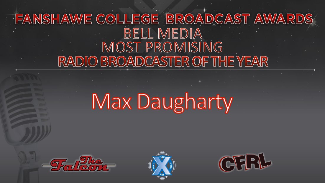 Congratulations Max Daugharty, recipient of the London Consumers’ Association of Canada Most Promising Radio Broadcaster of the Year Award. <a href="/FanshaweCollege/">fanshawecollege</a> <a href="/RadioFC78/">Radio Broadcasting</a> <a href="/JournalismFC78/">Broadcast Journalism</a> #FCRadioAwards <a href="/1069TheX/">106.9 The X - Fanshawe College</a> <a href="/XFMNews/">XFM News - 106.9 The X</a> @ autisticanadian