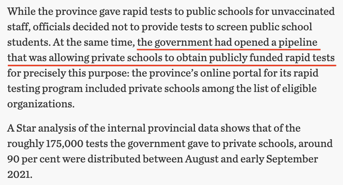 StevenDelDuca's tweet photo. Our public schools and daycares couldn't get rapid tests last fall because Doug Ford prioritized giving them to private schools. Another reason Ford Conservatives have to go on June 2. #onpoli #onted https://t.co/xbot4d75ai