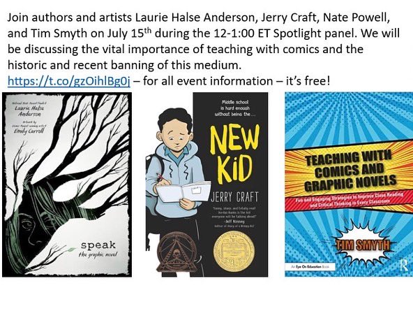historycomics's tweet image. To my author and educator friends - come join @nErDCampPA1 for their virtual conference centered on the banning of books and celebrating literacy for all. You can submit a panel proposal here - tinyurl.com/signup4nerdpa