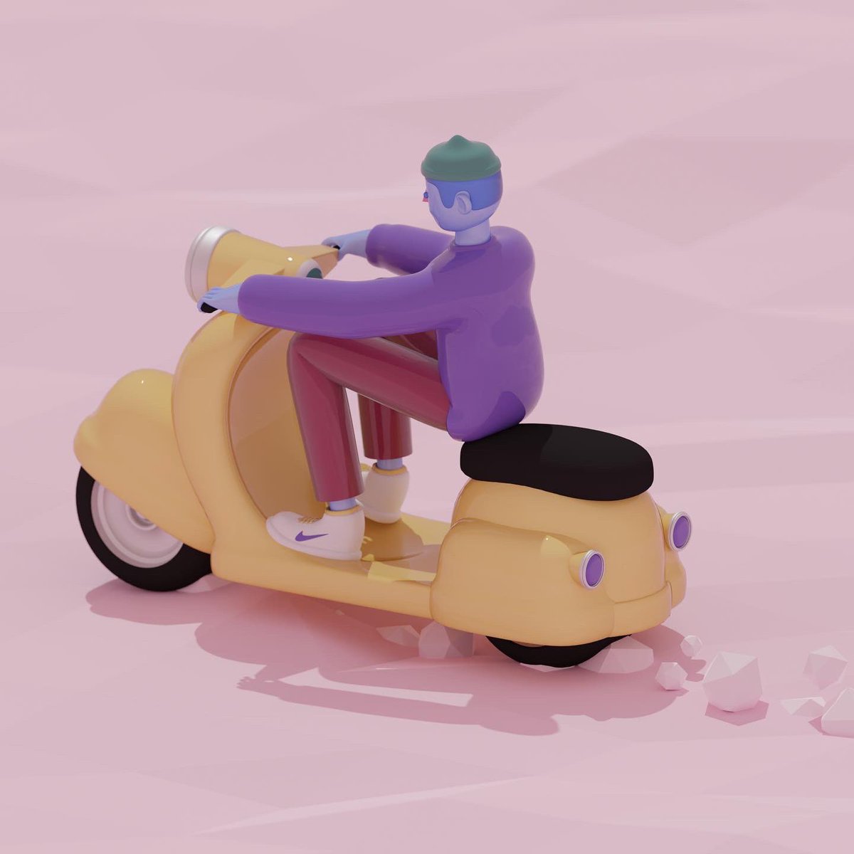 rendered images of the last project from several different angles. 🛵

#blender #3dart #NFTCommunity
