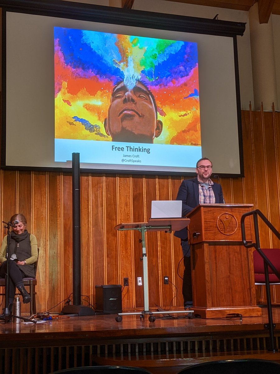 EthicalStL's tweet photo. This morning at the Society:

"Freethinking: the Importance of Freedom of Thought" by Leader @CroftSpeaks

Music by @gloriaattoun and Michael Bauermeister

Join us next Sunday at 10am in person or on https://t.co/Pjd2nsstMb https://t.co/z7JZhqRbhZ