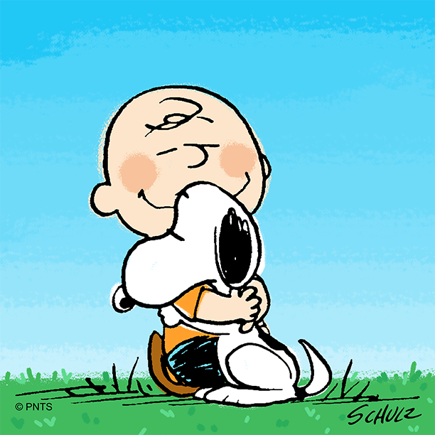 Snoopy's tweet image. Have you hugged your dog today? #NationalHugYourDogDay