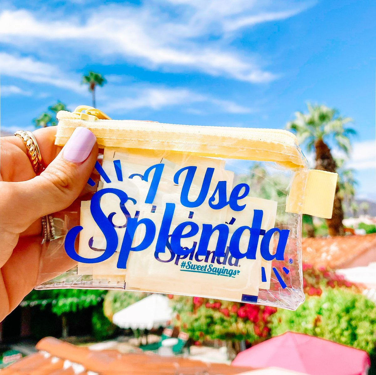 Splenda's tweet photo. ☀️ Giveaway ☀️

Traveling season is on the horizon ✈️🌅 Win one of these pouches to take your Splenda with you at all times. 

RETWEET &amp; 💛 FOR A CHANCE TO WIN A SPLENDA POUCH. https://t.co/0yOlbgBvpp