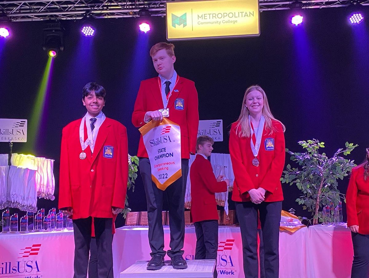 MrZweep's tweet photo. 3rd place job interview - Allison. 3rd place extemporaneous speaking - Hailey. #pride_purple #skillsusanebraska #lps_skillsusa #skillusa #lpslions #cementcity https://t.co/RSYypEfObP
